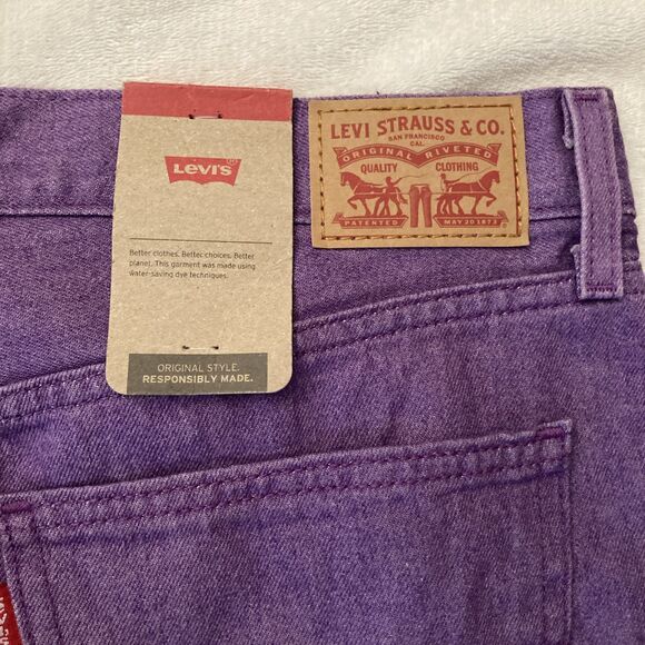 Levi’s Women’s Middy Straight Jeans 34 x 30 Lilac Irregular Label PLEASE READ - Picture 5 of 14
